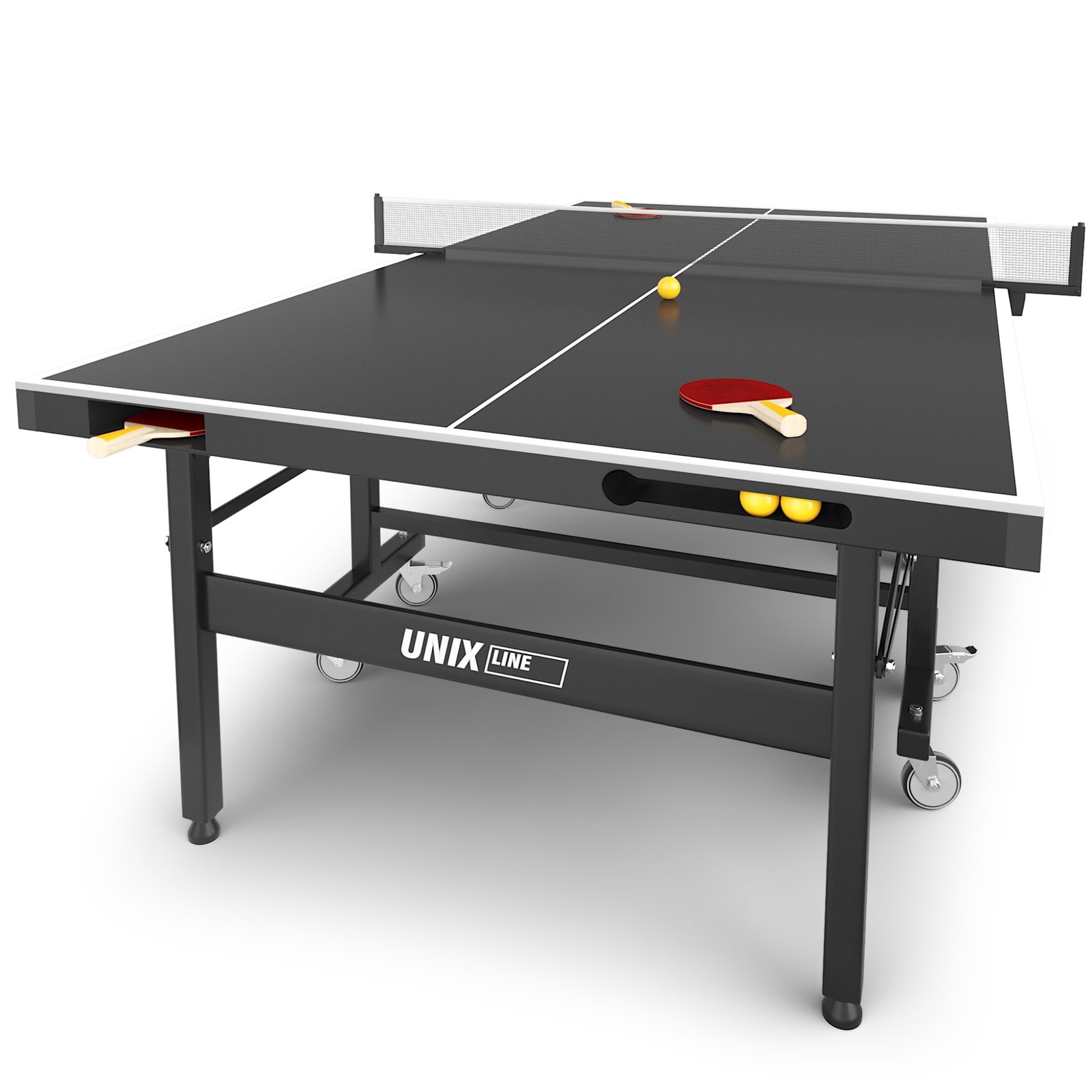 Всепогодный теннисный стол UNIX Line для улицы Extra Outdoor 6 мм ACP, черный