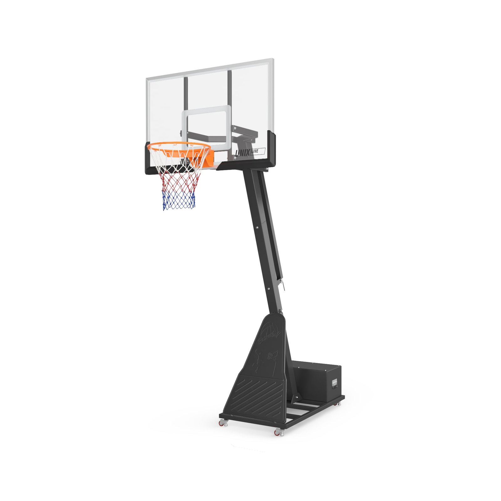 Баскетбольная стойка UNIX Line B-Stand-PC PRO 54"x32" (140 х 82 см) R45 H230-305 см