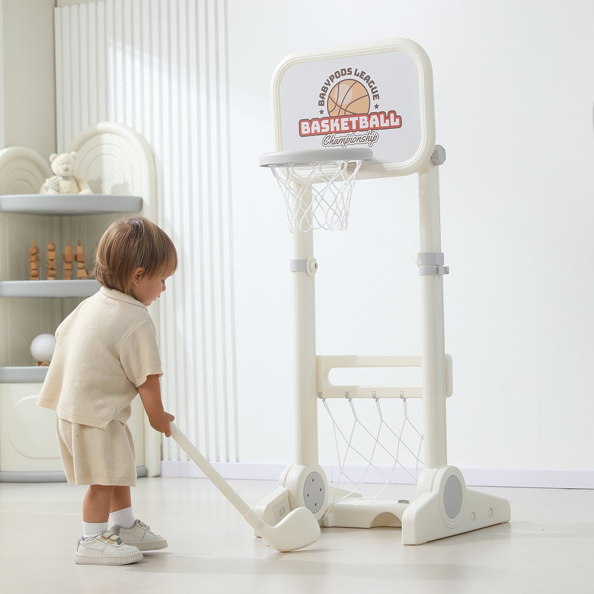 Баскетбольная стойка UNIX Kids Champion / Чемпион белый