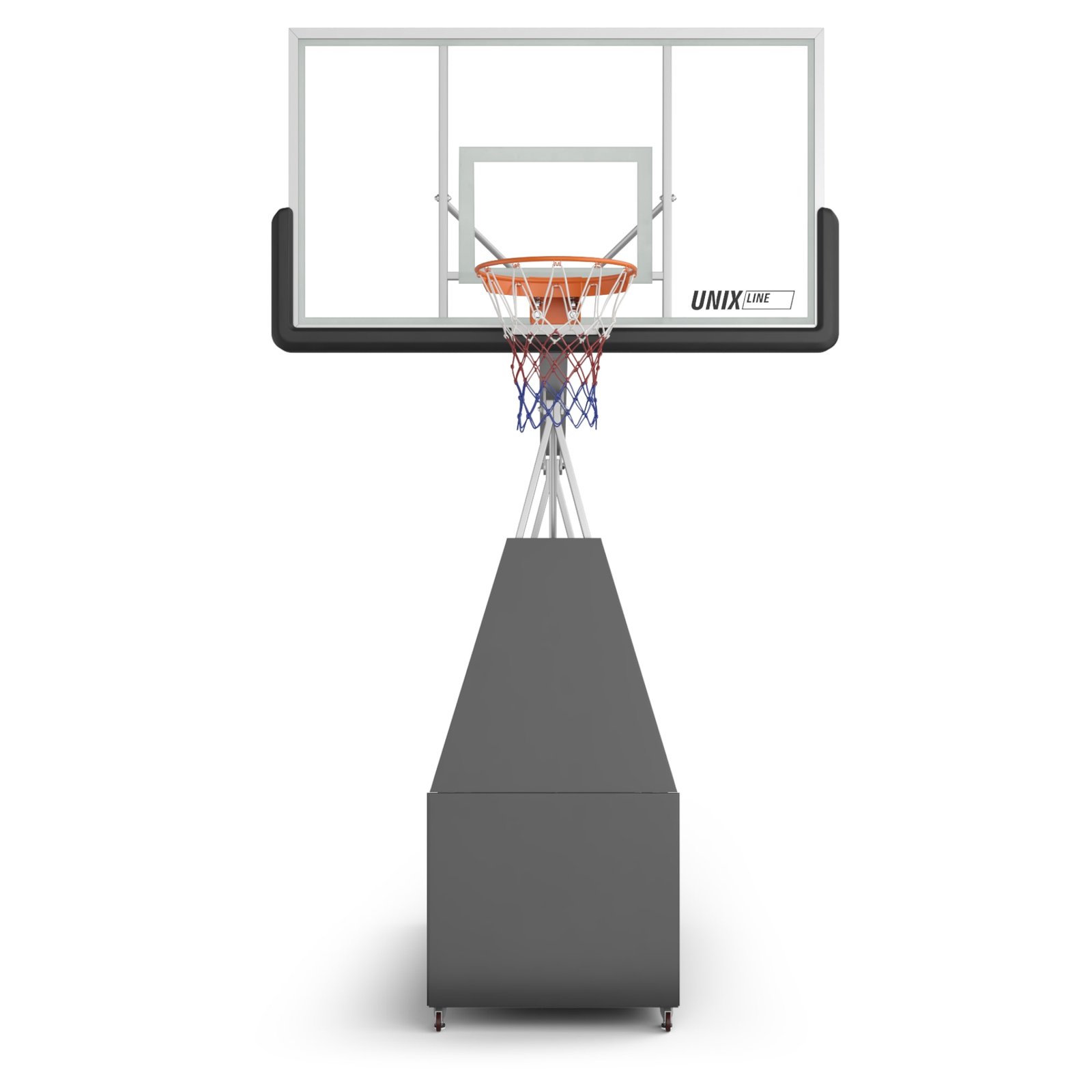 Баскетбольная стойка UNIX Line B-Stand-TG PRO 72"x42" (180 х 105 см) R45 H120-305 см