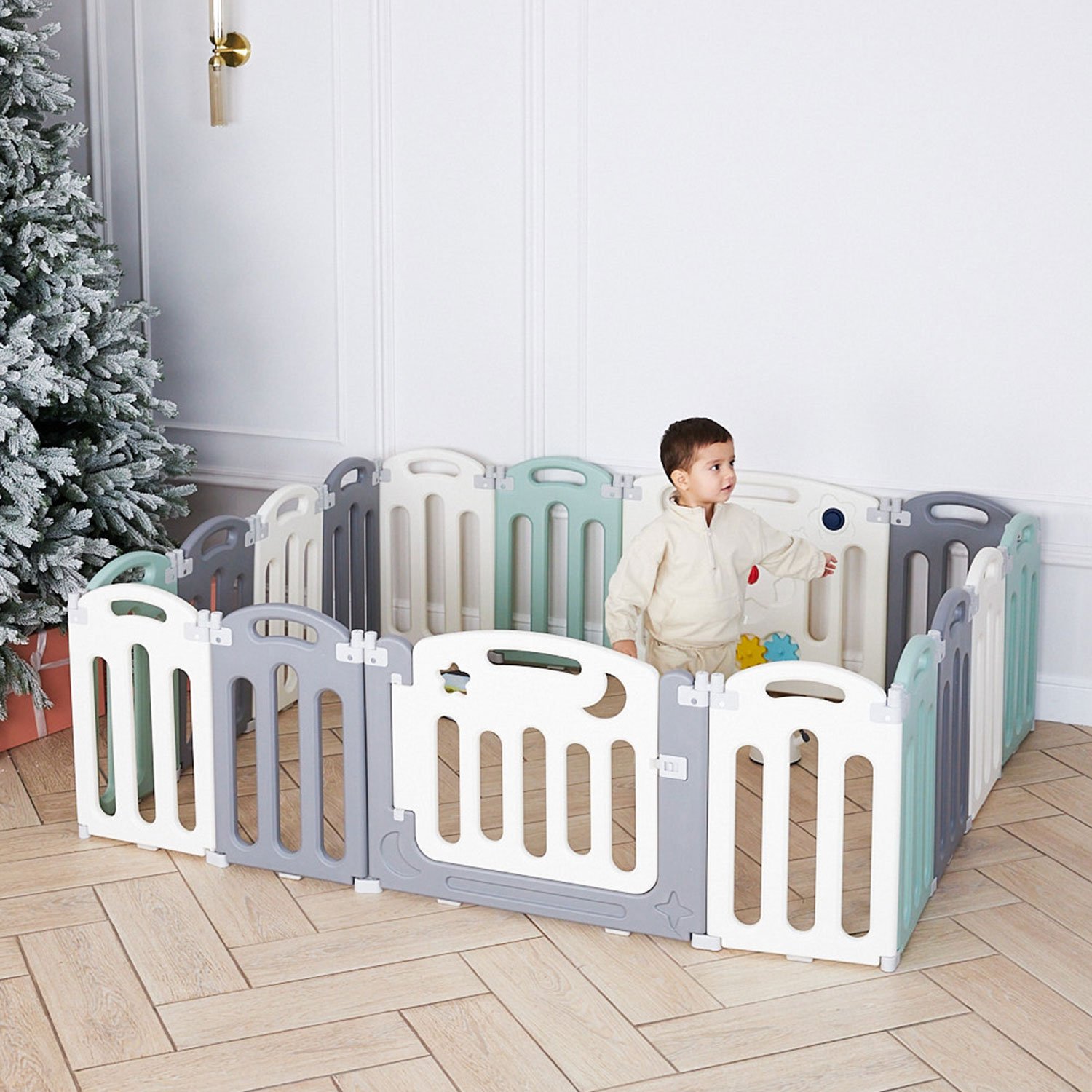 Манеж UNIX Kids Simple / Простой 151x151 см цветной