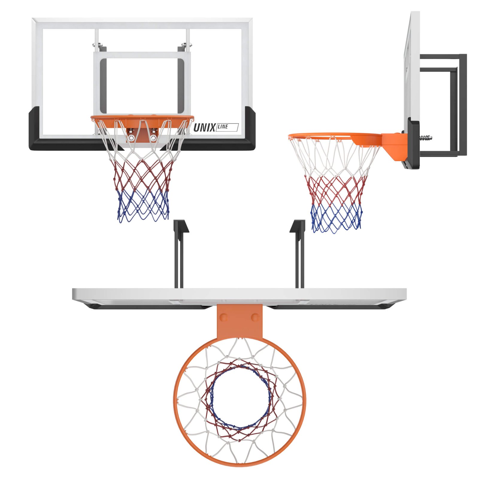 Баскетбольный щит UNIX Line B-Backboard-PC 50"x32" (140 х 80 см) R45