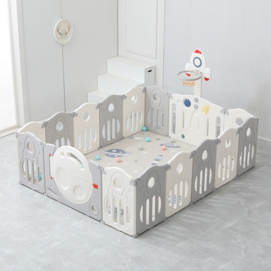 Манеж UNIX Kids Supreme Space / Премиальный 200x200 см серый