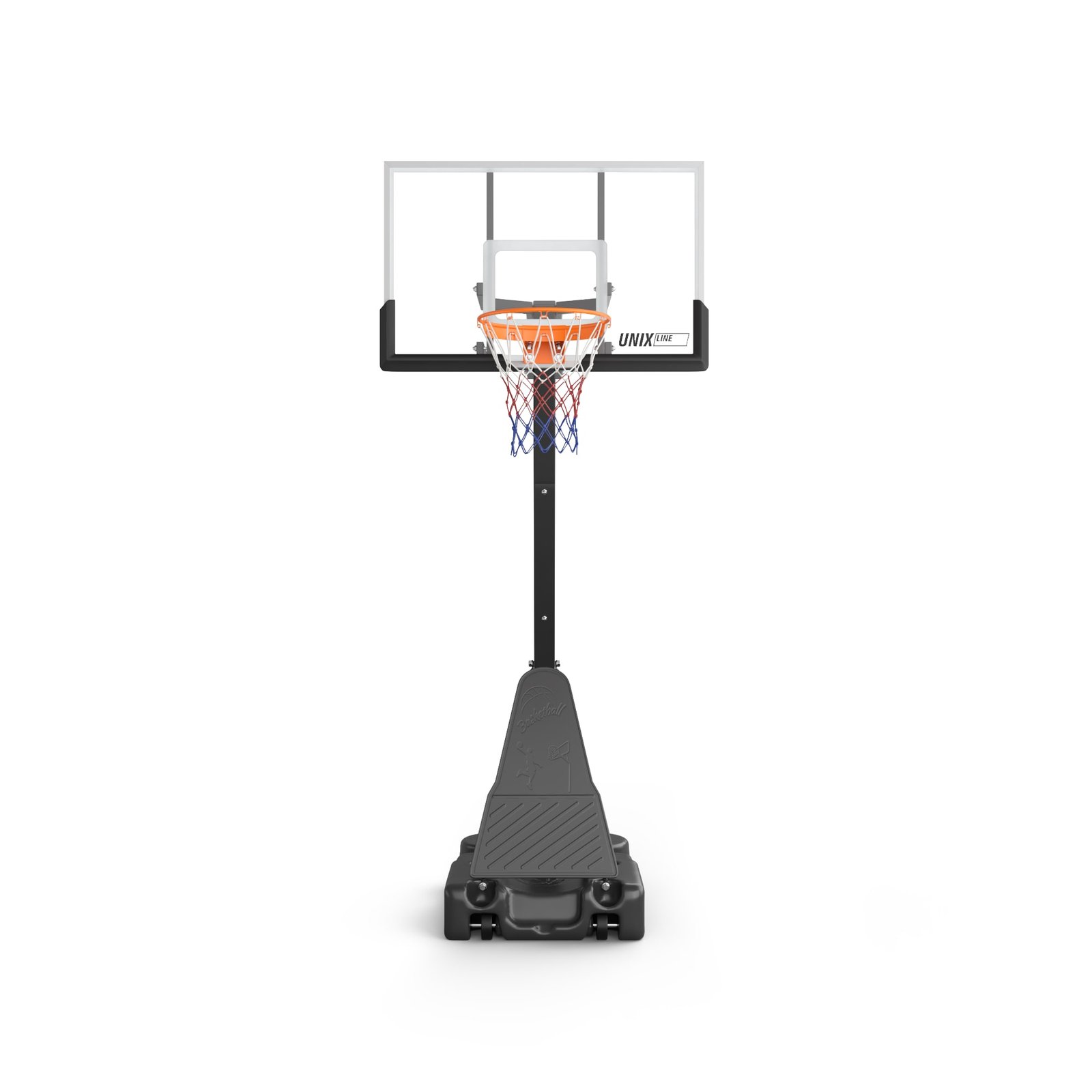 Баскетбольная стойка UNIX Line B-Stand-PC 54"x32" (140 х 82 см) R45 H230-305 см