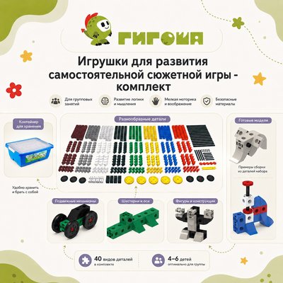 Игрушки для развития самостоятельной сюжетной игры - комплект