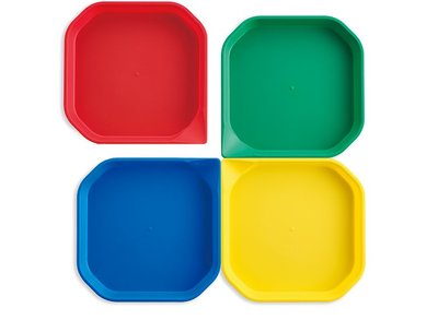 Fun2 Play Лоток для активных игр 4 цвета - синий, зелёный, жёлтый, красный, 25 x 25 x 2,5cm, 4шт.