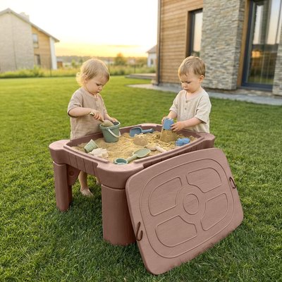 Песочница UNIX Kids Table / стол с крышкой 96 х 66 см коричневый