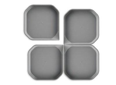 Fun2 Play Лоток для активных игр серый, 25 x 25 x 2,5см., 4 шт.