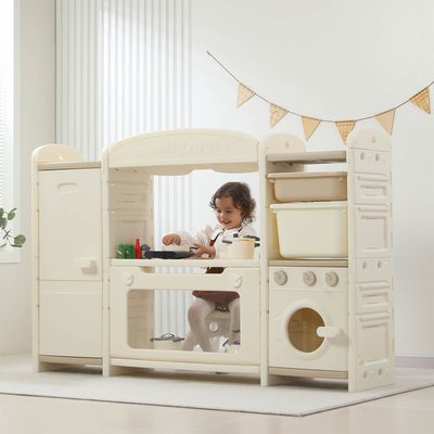 Кухня детская UNIX Kids Cook & Store 2 / Готовка и хранение бежевый