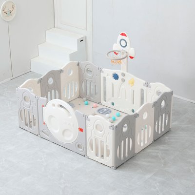 Манеж UNIX Kids Supreme Space / Премиальный 160x160 см серый