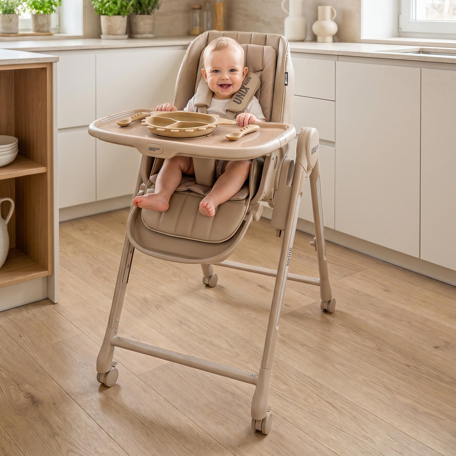 Стул для кормления UNIX Kids Torino бежевый
