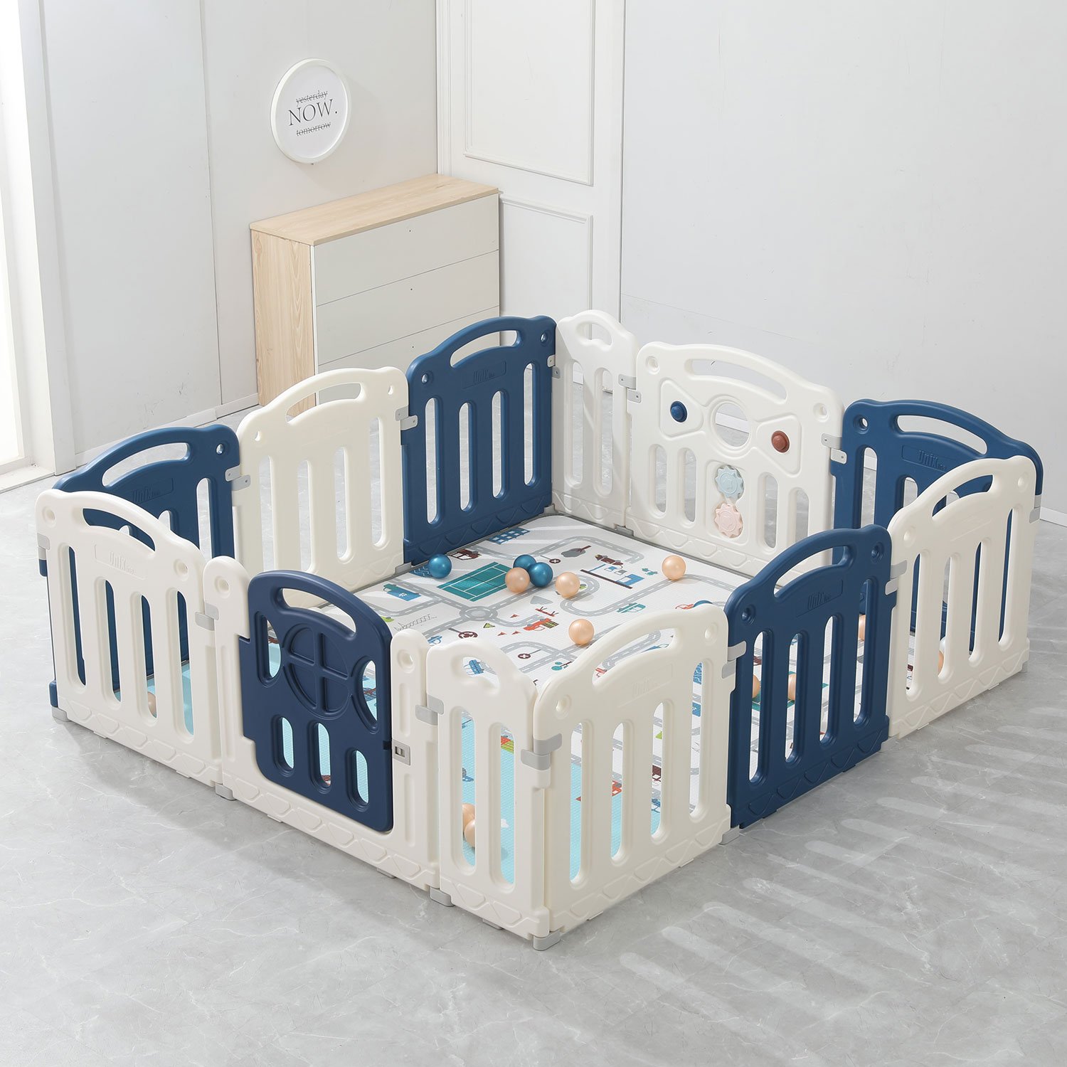 Манеж UNIX Kids Classic / Классик 160x180 см синий